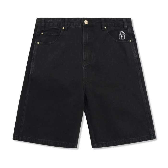 Shorts Men Butter Goods Lock Denim Shorts Flat Black