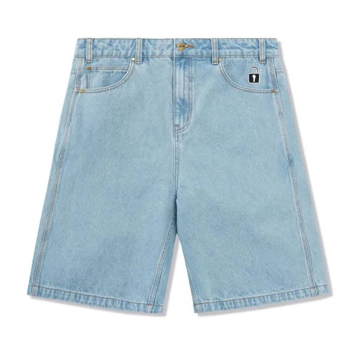 Shorts Men Butter Goods Lock Denim Shorts Light Indigo