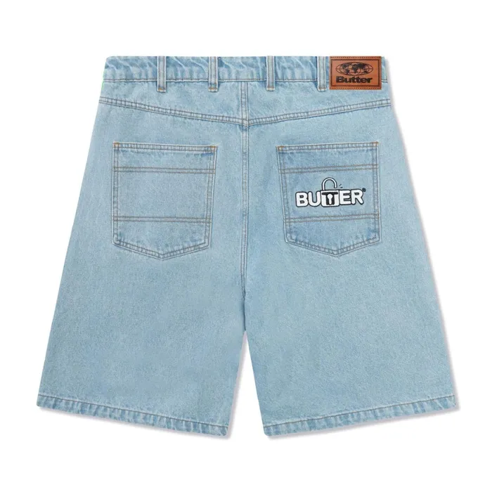 Shorts Men Butter Goods Lock Denim Shorts Light Indigo Shorts Men Butter Goods Lock Denim Shorts Light Indigo