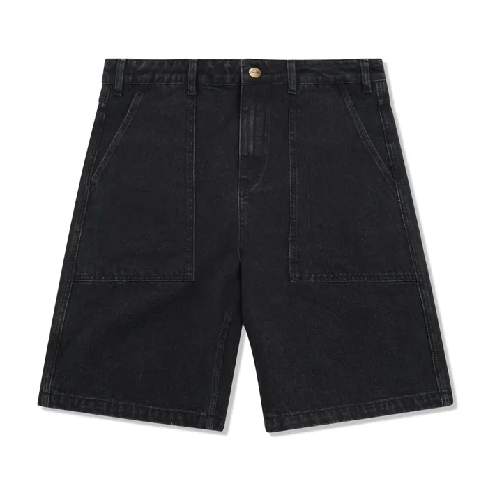 Shorts Men Butter Goods Patch Pocket Denim Shorts Washed Black