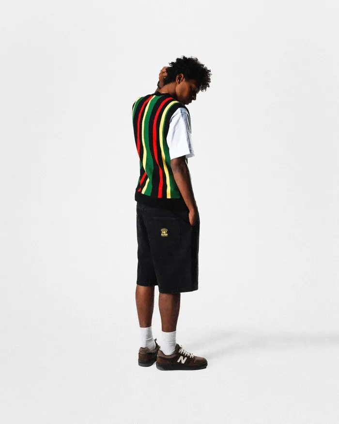 Shorts Men Butter Goods Patch Pocket Denim Shorts Washed Black