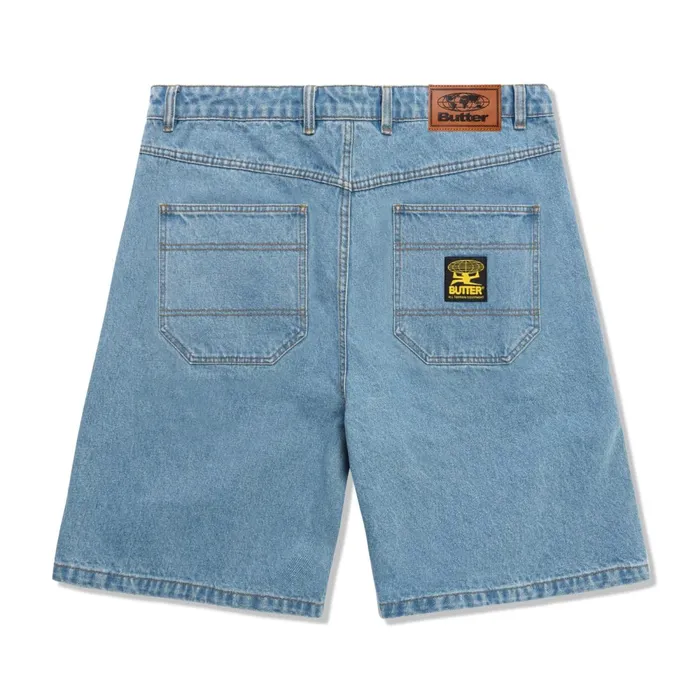 Shorts Men Butter Goods Patch Pocket Denim Shorts Washed Indigo