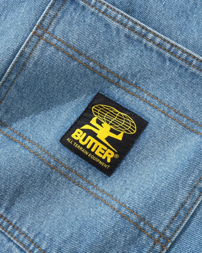 Shorts Men Butter Goods Patch Pocket Denim Shorts Washed Indigo
