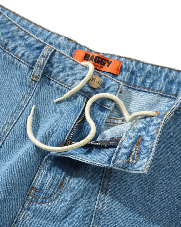Shorts Men Butter Goods Patch Pocket Denim Shorts Washed Indigo