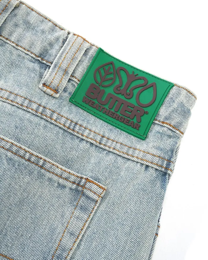 Shorts Men Butter Goods Weathergear Denim Shorts Faded Light Wash
