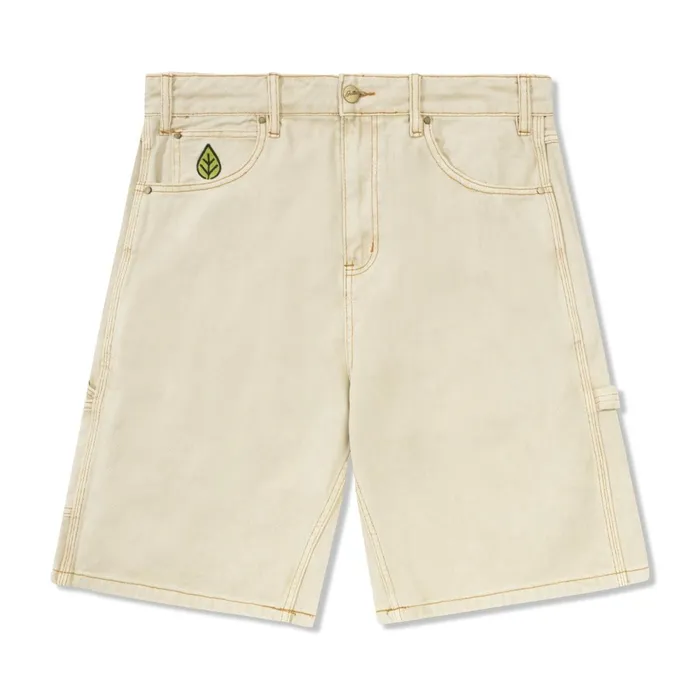 Shorts Men Butter Goods Weathergear Heavy Weight Denim Shorts Washed Khaki
