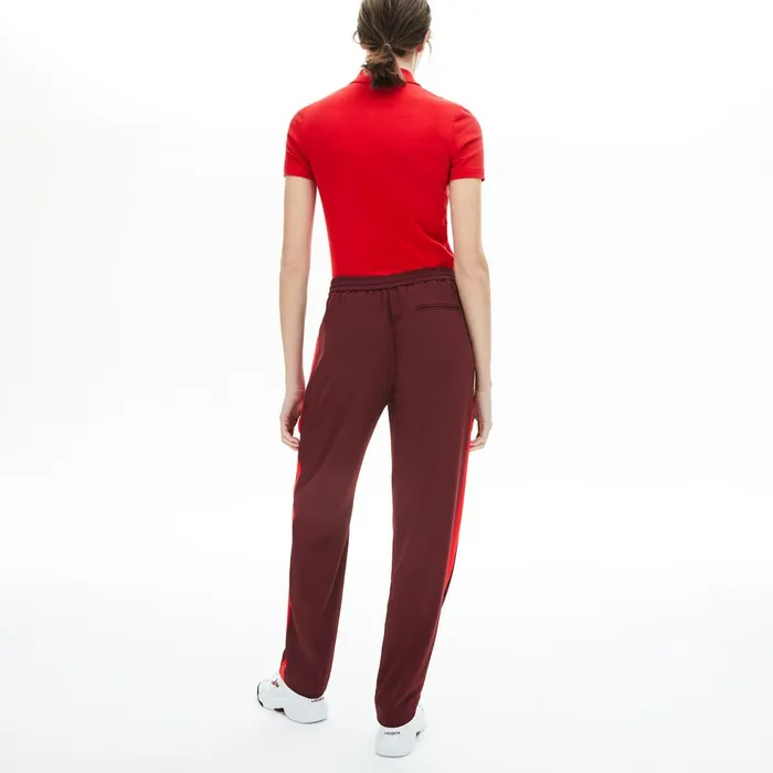 SideStripe Track Pants BordeauxRed Womens Lacoste Pants and Shorts Online