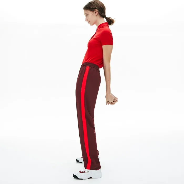 SideStripe Track Pants BordeauxRed Womens Lacoste Pants and Shorts Online