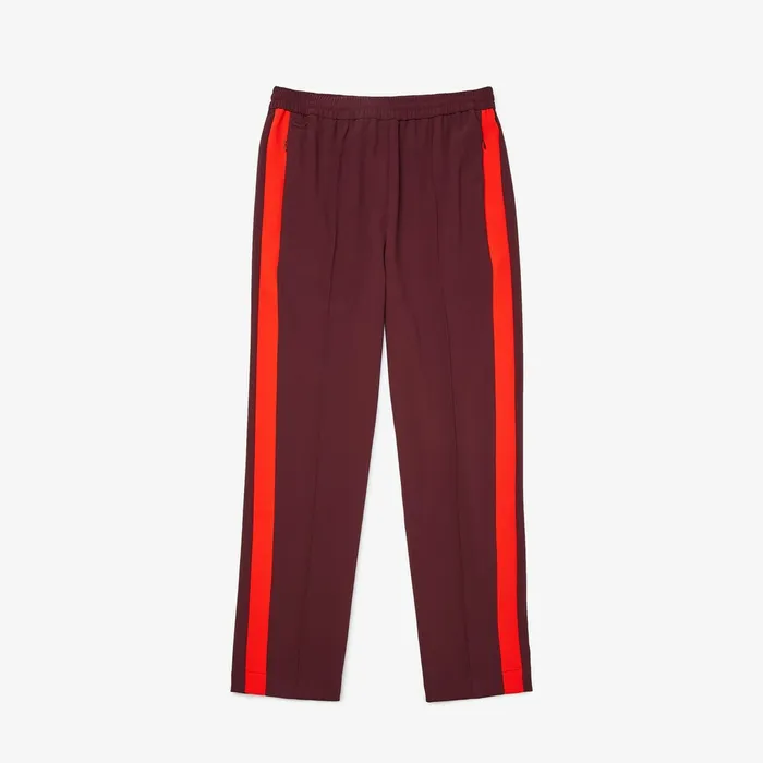 SideStripe Track Pants BordeauxRed Womens Lacoste Pants and Shorts Online