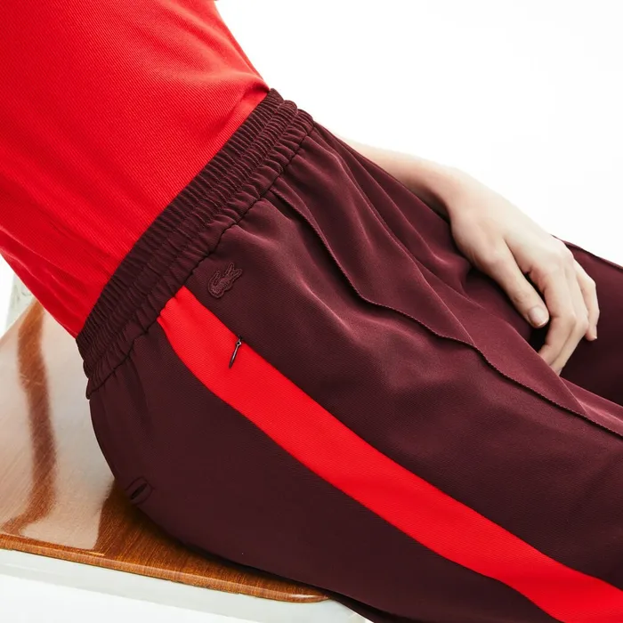 SideStripe Track Pants BordeauxRed Womens Lacoste Pants and Shorts Online