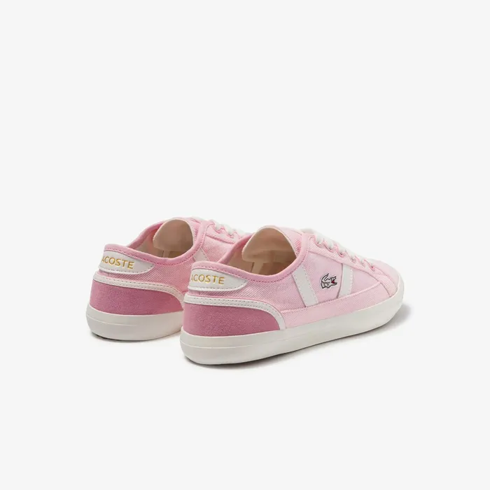 Sideline Canvas Sneakers Light PinkOff White Womens Lacoste Sneakers Near Me