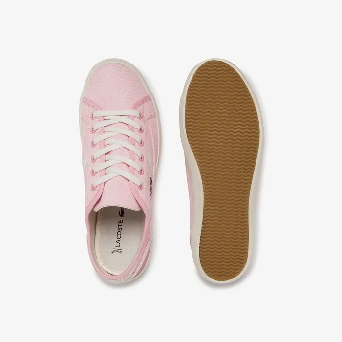 Sideline Canvas Sneakers Light PinkOff White Womens Lacoste Sneakers Near Me