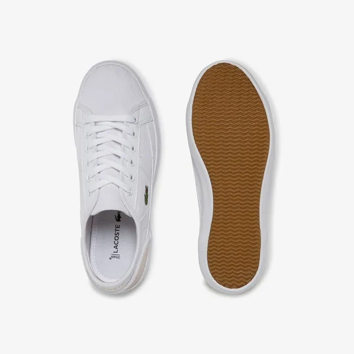Sideline Textile Sneakers WhtOff Wht Womens Lacoste Sneakers Online Store