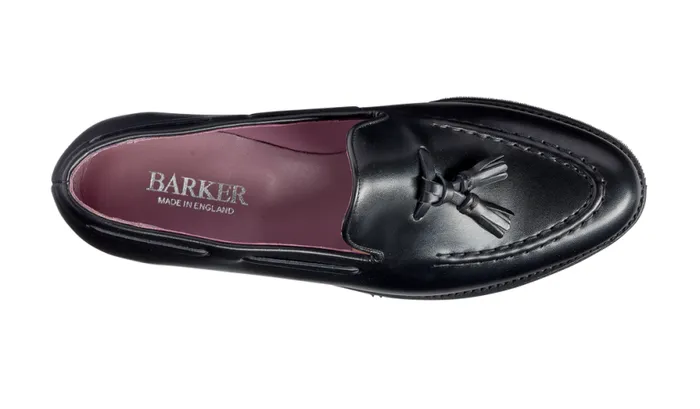 Sienna 8211 Black Calf Womens Barker Shoes Loafers