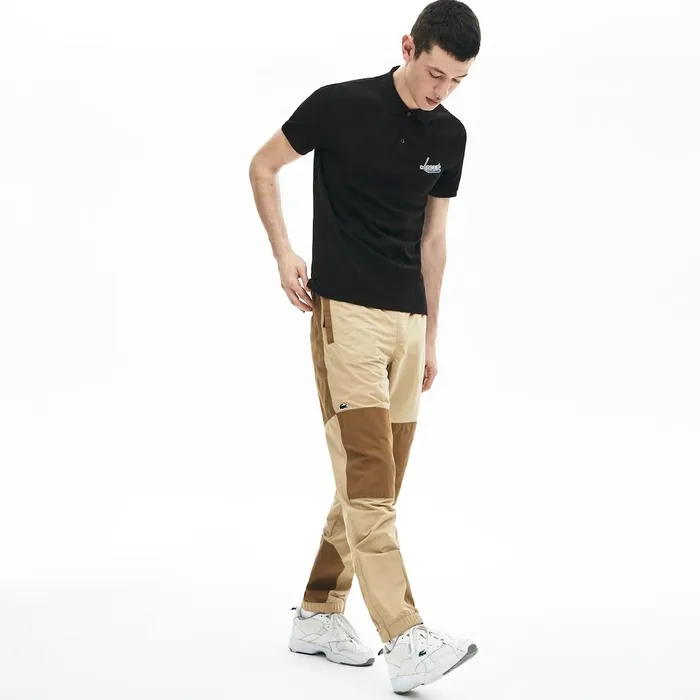 Signature Cotton Polo Black Mens Lacoste Polos Online Outlet Store
