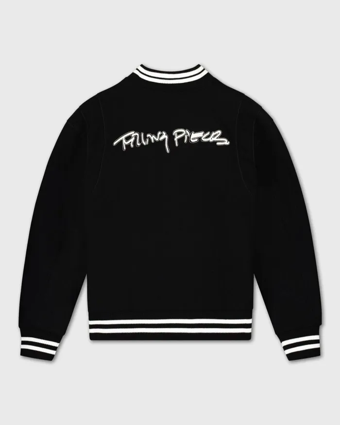 Signature Varsity Jacket Black WomenMen Filling Pieces Coats and Jackets