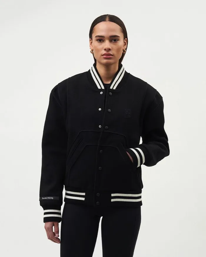 Signature Varsity Jacket Black WomenMen Filling Pieces Coats and Jackets