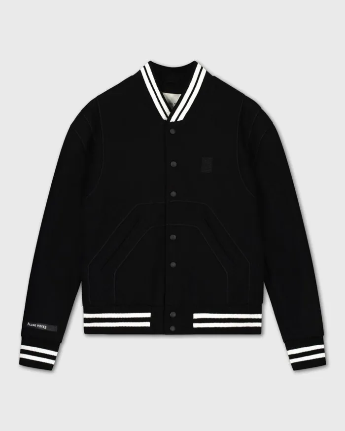 Signature Varsity Jacket Black WomenMen Filling Pieces Coats and Jackets