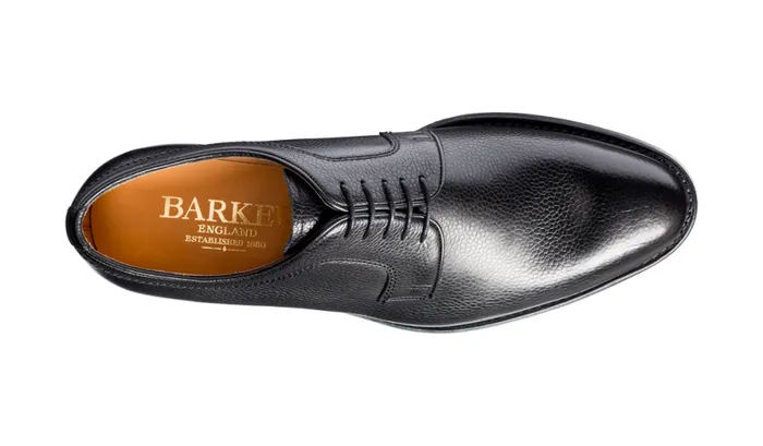 Skye 8211 Black Grain Mens Barker Shoes Derbys