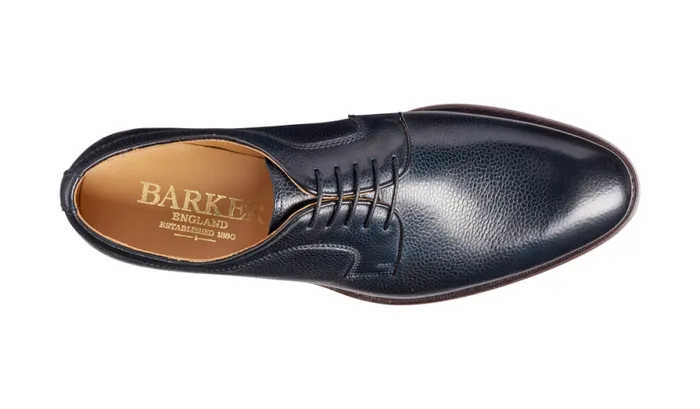Skye 8211 Navy Grain Mens Barker Shoes Derbys