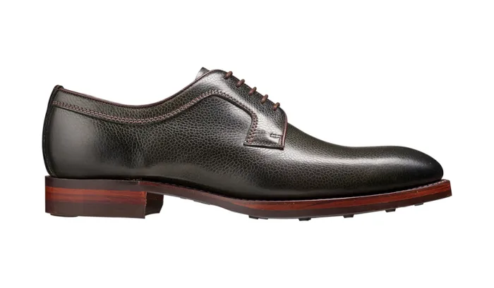 Skye 8211 Olive Green Grain Mens Barker Shoes Derbys