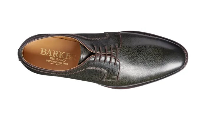 Skye 8211 Olive Green Grain Mens Barker Shoes Derbys