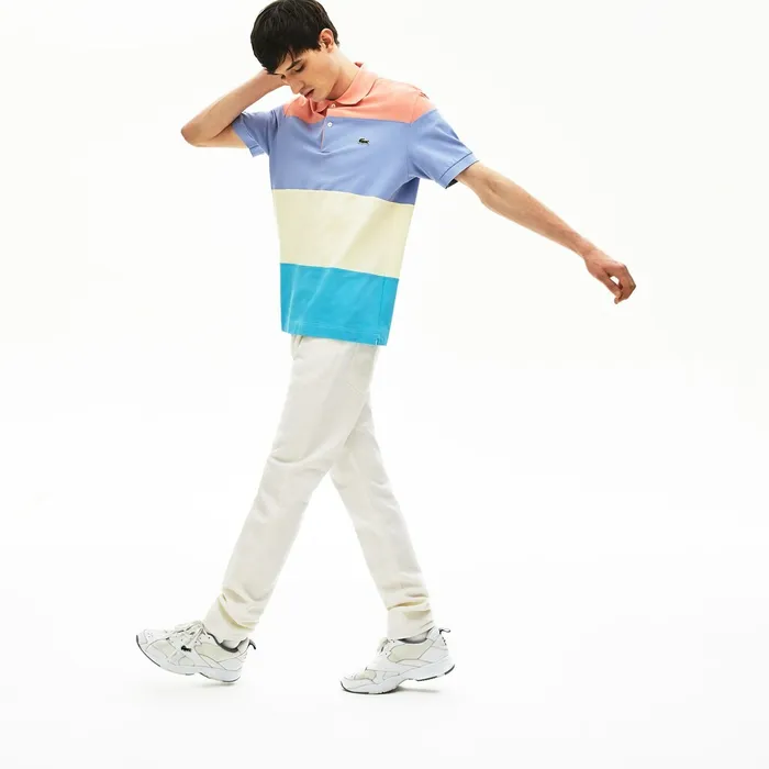 SlimFit Colored Jeans White Mens Lacoste Pants and Shorts On Sale