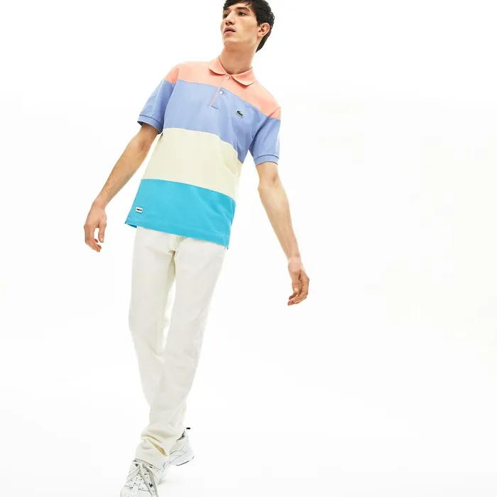 SlimFit Colored Jeans White Mens Lacoste Pants and Shorts On Sale