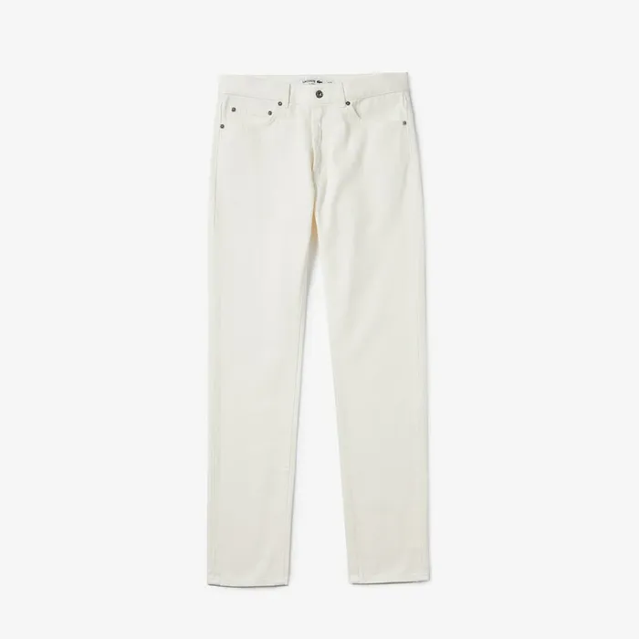 SlimFit Colored Jeans White Mens Lacoste Pants and Shorts On Sale