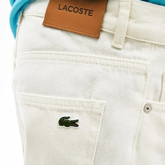 SlimFit Colored Jeans White Mens Lacoste Pants and Shorts On Sale