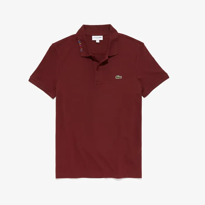 Slim Fit Multicolored Signature Stretch Piqu Polo Bordeaux Mens Lacoste Polos For Sale Online Slim Fit Multicolored Signature Stretch Piqu Polo Bordeaux Mens Lacoste Polos For Sale Online