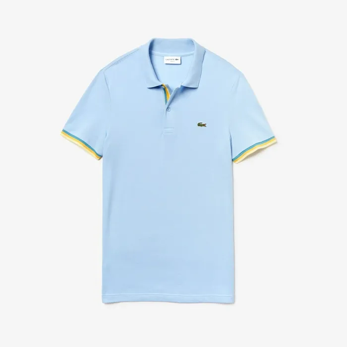 Slim Fit Petit Piqu Polo Shirt Light Blue Mens Lacoste Polos Shop Online