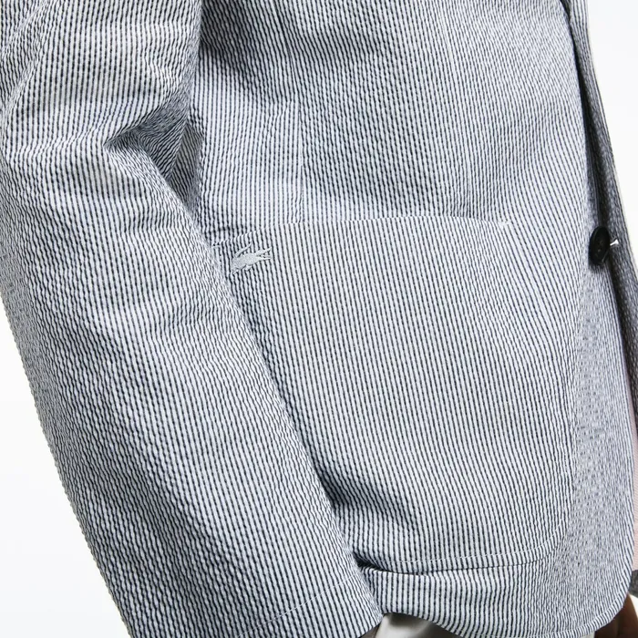 Slim Fit Stretch Cotton Blazer Navy BlueWhite Mens Lacoste Jackets and Coats For Sale