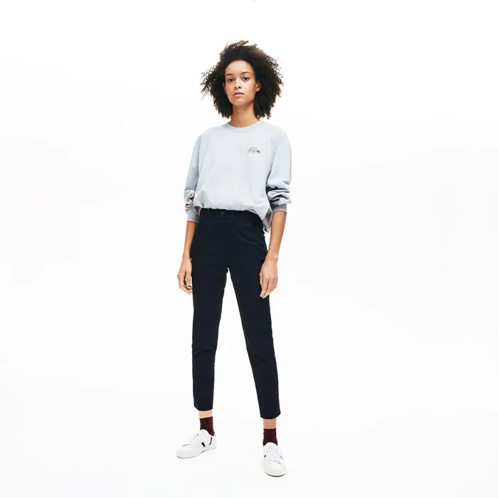 Slim Fit Stretch Cotton Twill Pants Navy Blue Womens Lacoste Pants and Shorts For Sale Online Slim Fit Stretch Cotton Twill Pants Navy Blue Womens Lacoste Pants and Shorts For Sale Online