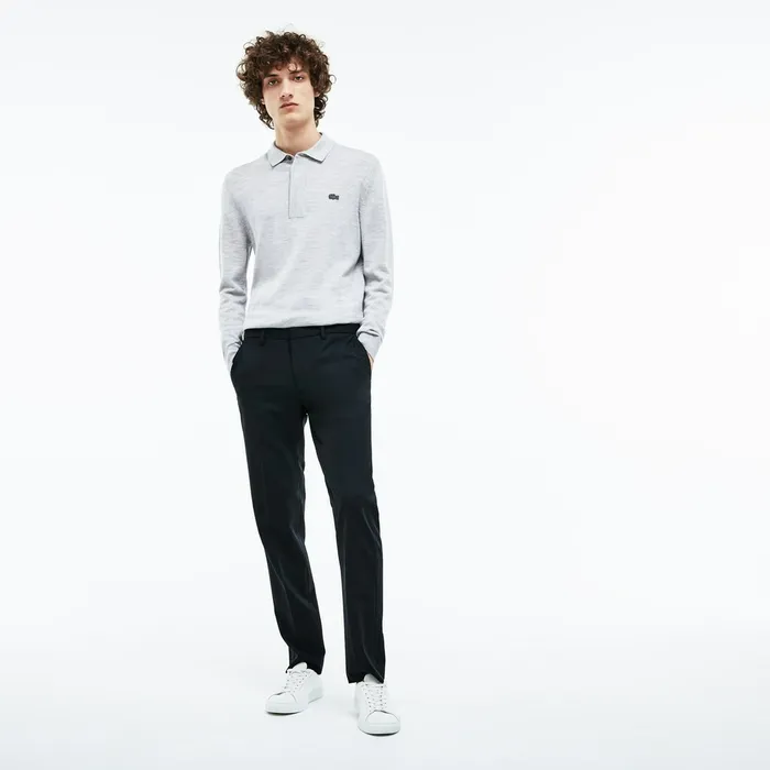 Slim Fit Stretch Twill Chino Pants Navy Blue Mens Lacoste Pants and Shorts Store Slim Fit Stretch Twill Chino Pants Navy Blue Mens Lacoste Pants and Shorts Store