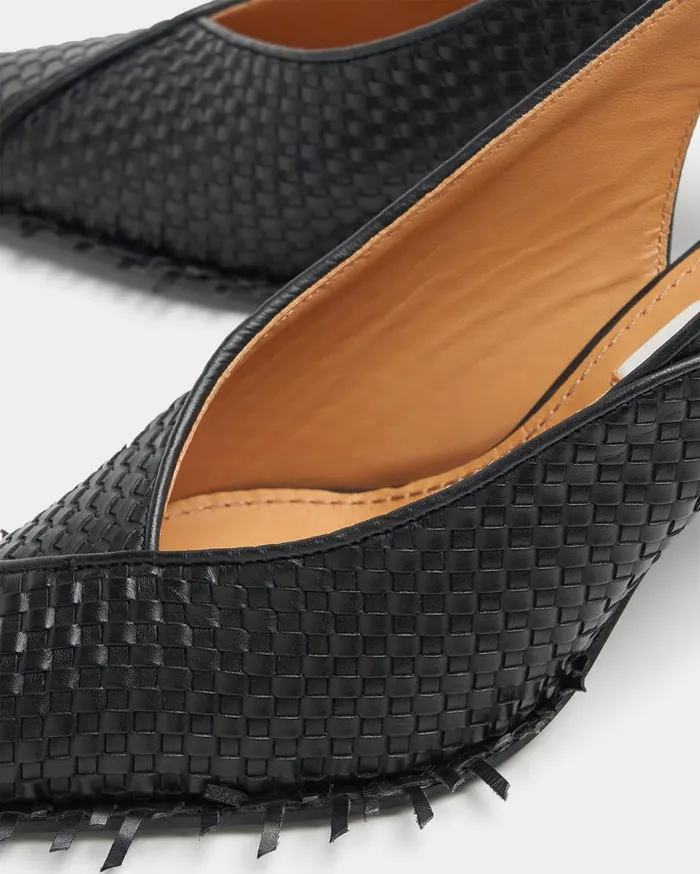 Slingback Checkered Black Women Filling Pieces Loafers and Dress Shoes