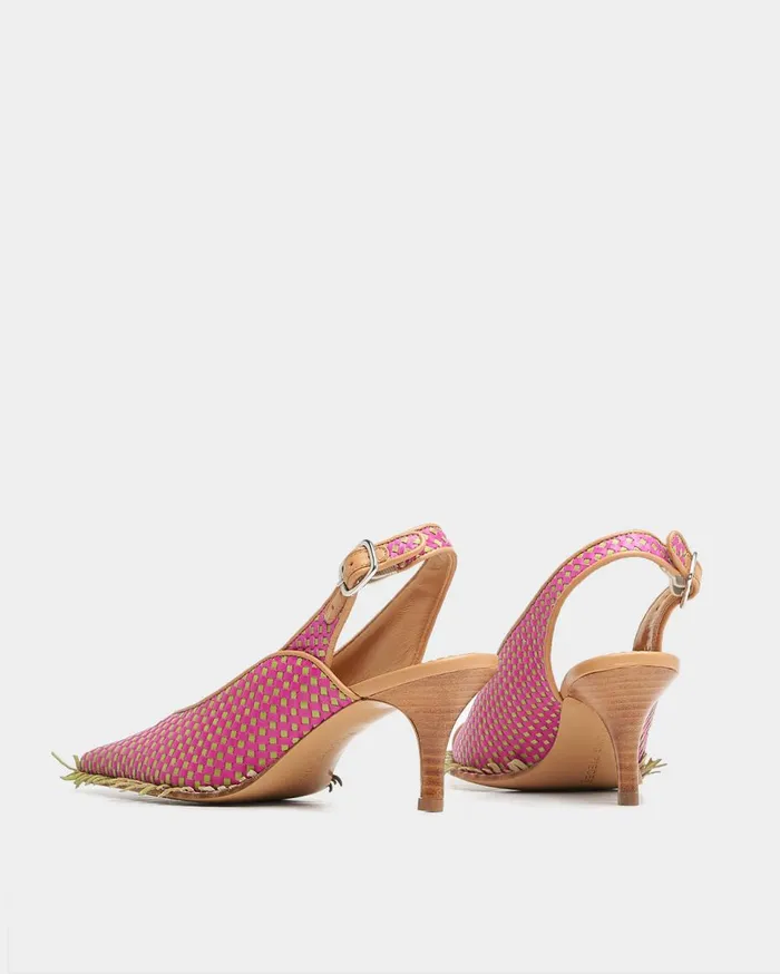 Slingback Checkered Mix Women Filling Pieces Loafers and Dress Shoes