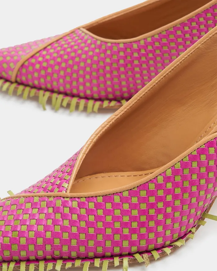 Slingback Checkered Mix Women Filling Pieces Loafers and Dress Shoes