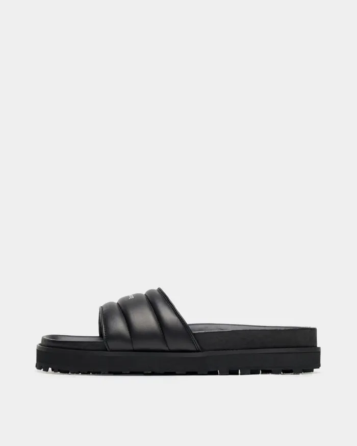 Slippers All Black MenWomen Filling Pieces Sandals and Slides
