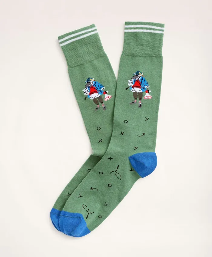 Sock Men Brooks Brothers Coach Henry Crew Socks Bright Green