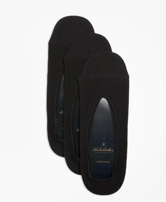 Sock Men Brooks Brothers Loafer SocksThree Pack Black