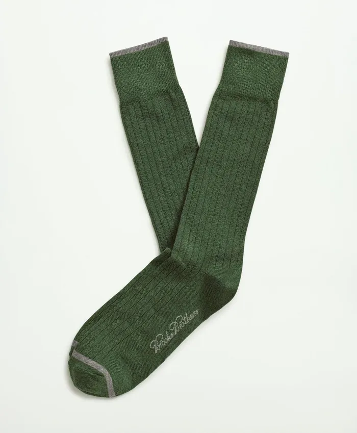 Sock Men Brooks Brothers Solid Crew Socks Bright Green