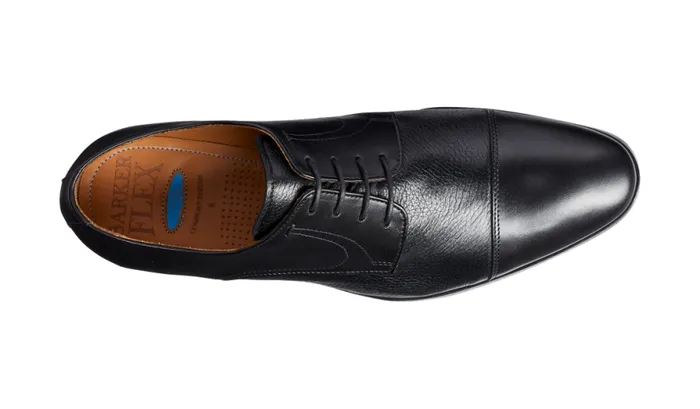 Southwold 8211 Black Calf Deerskin Mens Barker Shoes Derbys