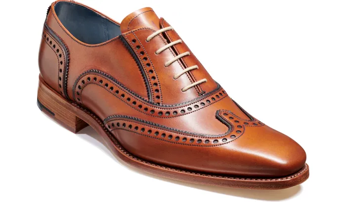 Spencer 8211 Antique Rosewood Navy Calf Mens Barker Shoes Brogues