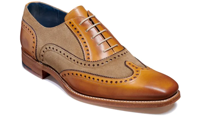 Spencer 8211 Cedar Calf Snuff Suede Mens Barker Shoes Brogues