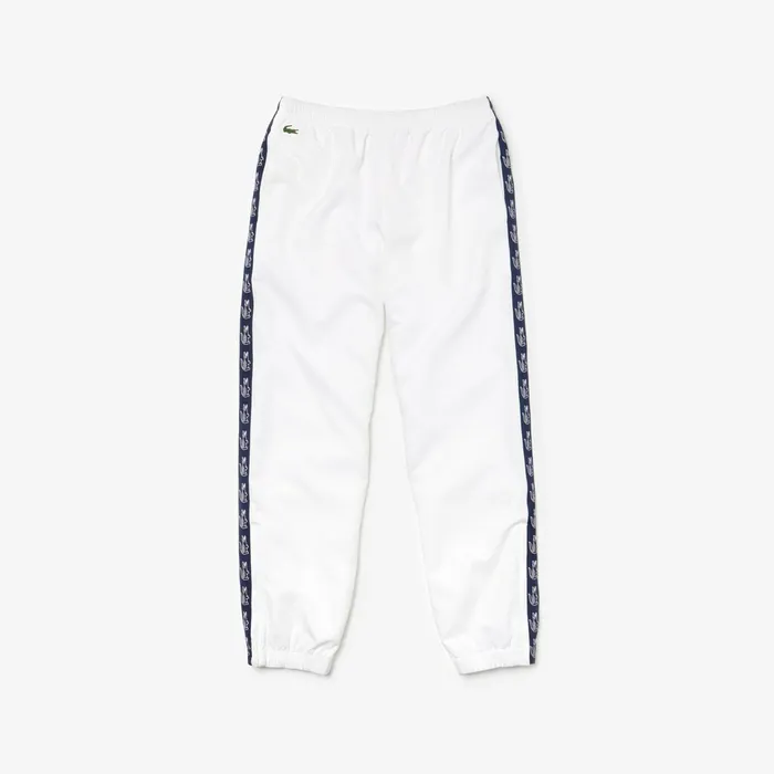 SPORT Band Tennis Sweatpants WhiteNavy Blue Mens Lacoste Tracksuits Online Outlet Store
