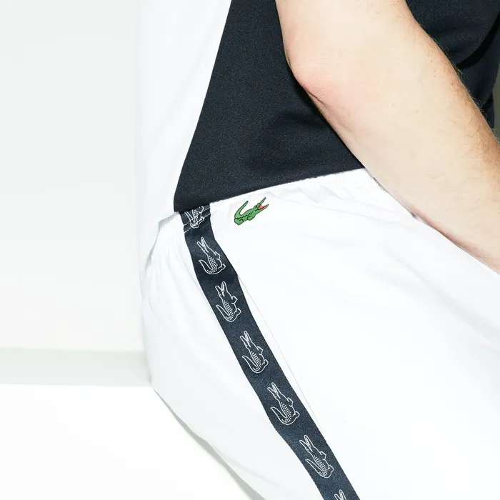 SPORT Band Tennis Sweatpants WhiteNavy Blue Mens Lacoste Tracksuits Online Outlet Store
