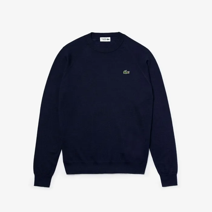 SPORT BreathableKnit Golf Sweater Navy Blue Mens Lacoste Sweaters Popular
