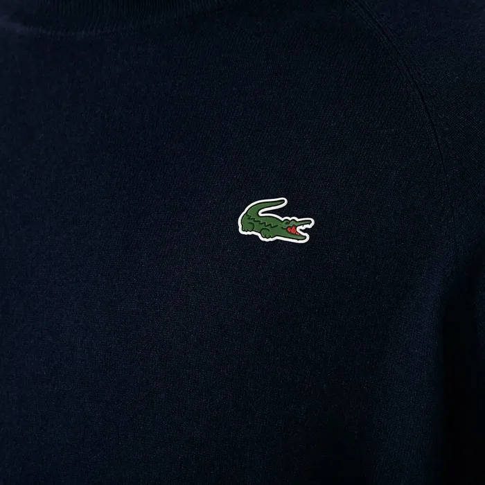 SPORT BreathableKnit Golf Sweater Navy Blue Mens Lacoste Sweaters Popular