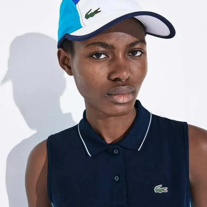 SPORT Breathable Piqu Tennis Polo Navy BlueBlueTurquoiseWhite Womens Lacoste Polos For Sale
